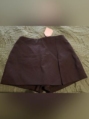 English Factory Black High-Waist Skort